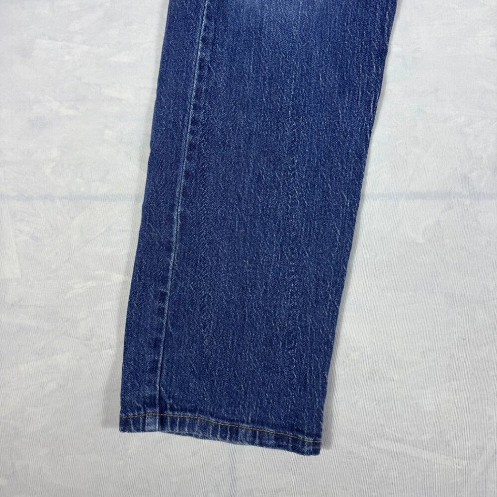 Levi's 505 Men's Straight Jeans Blue Stone Wash Denim Zip‎ Fly 5-Pocket W32 L32 - Picture 9 of 16